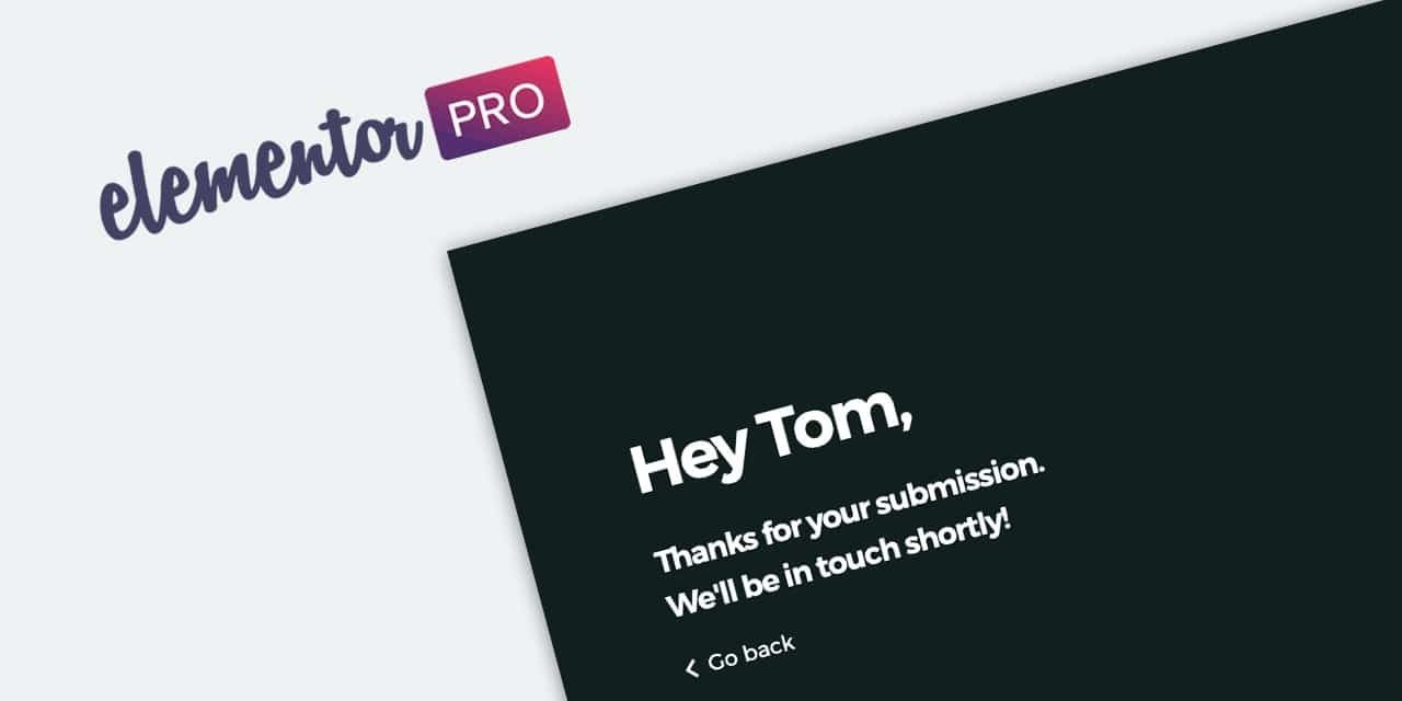 Personalized Thank You Page in Elementor