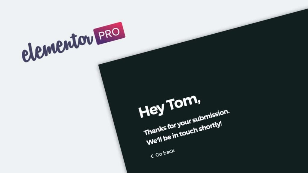 Personalized Thank You Page in Elementor